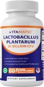 Witamatic Lactobacillus Plantarum - 20 Billion per DR kapsułki - 60 Count - Digestive Support - Made with Prebiotic Inulin Fiber