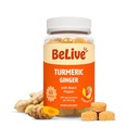 BeLive kurkumina turmerowa z Black Pepper & Ginger - 500 mg Turmeric and Ginger Supplement for Immune Support, Healthy Skin, and Mobility - Tropical Flavor