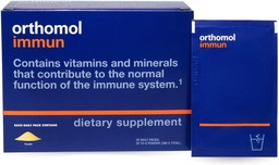 Ortomol Immun proszek, suplement immunologiczny, 30- Day Supply, Witaminy A, B, C, D, E, Cynk, Jod