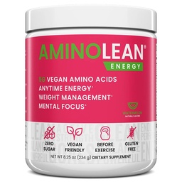 RSP Nutrition AminoLean Pre Workout Powder, Amino Energy & Weight Management with BCAA Amino Acids & Natural Caffeine, Precuting Boost for Men & Women, 30 Serv