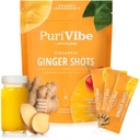 All O Juicing Imbir Shots z Ananas & Turmeric - Sok z super żywności proszek - Odporność, trawienie i wsparcie energetyczne - 15 Wellness Stick Packs - PuriVibe