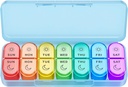 Cotygodniowy Pill Organizator 2 razy dziennie - AM PM Pill Organizator z 7 Codzienne Color- Kodowane małe przypadki, Rano i Night Travel Pill Przypadki dla Vitamin, Medycyna, & Suplementy