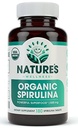 USDA Organic Spirulina Tablets - Non-GMO Green Superfood Supplement: 3000mg Fresh Blue Green Algae, Vegan, Gluten Free, Sustainable Dorosłe, Pesticides Free i Non-Napromieniowane, 500mg na tabletkę, 180"