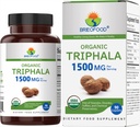 Brieofood Organic Triphala 1500mg, 45 Służenia, Wegetarianin, Gluten Free, 90 Tabletki wegetariańskie