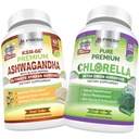 ŚWIEŻE ZDROWIE Ashwagandha KSM 66 i Chlorella Detox Superfood - Bundle