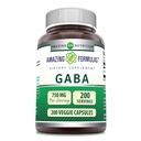 Amazing Supples GABA 750mg Per Serving Veggie Capsules Supplement Nex124; Non-GMO Next 124; Gluten Free Nex124; Made in USA Next 124; Ideal for Vegetarian (200 Count)