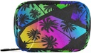 Pill Box Kolorowe Geometria Palm Trees 7 Dni Pill Case Travel Pill Organizer Bag z Zipper Przenośny tygodniowy suplement witaminy posiadacz Pouch Bag
