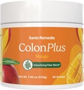 Santo Remedio Colon Plus, Colon Cleanser, Dietetyczny Psyllium Husk Fiber i suplement probiotyki, 30 Służenia, Mango Flavor