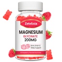 Glucynian magnezu Gummie, Wysoka Absorpcja Magnezu Glicynian Suplementy do relaksacji, Malina Żaby dla dorosłych i dzieci, 60 Hrabia