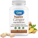 One Planet Nutrition Nano Ginger Root 250 mg Kapsułki wegetariańskie (120 Servings), Pure Ginger Root Extract, Nano for Superior Absorption, Enhances Digestive Health, Non-GMO, Vegan Gluten Free