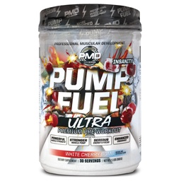 PMD Sports Pump Fuel Ultra Insanity - Premium Pre Workout Powder & Pompa mięśniowa, Greater Focus, Endurance & Recovery, Premium Creatine, Arginine & Beta Alanine - Cherry Bombsicle (30 Służenie)