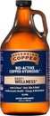 Sovereign Copper Bio- Active Copper Hydrosol, Daily + 4- in-1 Wellness Supplement for Joint and Bone *, Hair, Skin and Nails *, Cardiovical Health * and Energy and Metabolic Support *, 64oz