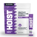 HOIST Electrolyte Drink Mix Powder Sticks - Szybkie nawodnienie, Wojskowa Formuła Nawadniania - Winogrona (12 Opakowania jednorazowe)