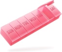Barhon Pill Organizator Duży, Cotygodniowe leki Pill Organizatorów, 7 Day Pill Case Travel dla dużych suplementów witaminy Olej rybny, Czerwony