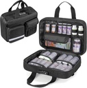 Damero Locking Pill Bottle Organizer, Medicine Storage Bag Medication Organizer Travel Case for Big Pill Butelki, Leki i Dostawy medyczne, Czarny