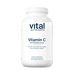 Vital Nutrigents Witamina C z Bioflavonoids 124; Vegan Supplement for Immune Support * Neuro124; 1000mg Witamina C i 500mg Citrus Bioflavonoide 124; Gluten, Dairy and Soy Free 124; Non-GMO España 124; 220 Kapsułki