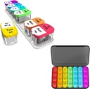 Odaro Extra Duży Pill Organizer & Weely Pilll Organizator 4 razy dziennie - kolor