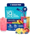IQMIX Hydration Electrolyte Powder - 4- in-1 Formuła do Hydration, Mental Clarity, Mood and Recovery - Sugar- Free Drink Mix, Keto, Magnezu L- Threonate, Lwie 's Mane - 40 Count Variety Pack