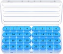 Zoksi Monthly Pill Organizer 1 Times a Day, 30 Day Pill Box Organizer, One Month Pill Case for Travel, 31 Daily Daily Medcine Container for Vitamin, Suplement & Medykacja