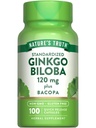 Nature 's Truth Ginkgo Biloba 120mg Xi124; Plus Bacopa Xi124; 100 Quick Release Capsules Xi124; Standaryzowany ekstrakt Xi124; Non- GMO i Gluten