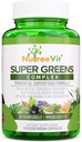 SuperGreens - Spirulina, Chlorella, Wheatgrass + więcej - Pakowane odżywcze zielony mieszanka
