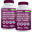 26- in-1 Suplement tlenku azotu - Wspomaganie serca i cyrkulacji z CoQ10, Turmeric, Organic Beet Root, Hawthorn Berry & czosnku - 2103mg na jedną porcję (120ct, Pack of 2)