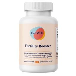 FullWell Fertility Booster dla mężczyzn i kobiet 124; Wsparcie Conception dla zdrowej jakości jaj, Sperm Motility and Strength 124; Dietitian- Spreparowane 124; Ashwagandha, CoQ10 & NAC, 3. strona Tested, 30 Sługi