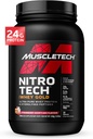 Proszek z białka serwatki, proszek z nitro- Tech MuscleTech, proszek z białka serwatki, proszek z izolatu białka serwatki, proszek z białka dla kobiet i mężczyzn, proszek z białka truskawkowego, opakowanie 2 kg (28 Serv) różni się