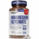 Magnezu Glicynian 500mg - Chelatowany i Buforowany Wysoka Absorpcja Suplement magnezu do wspomagania odprężenia, trawienia, kości, snu, nerwów i zdrowia mięśni - Made in USA - 120 Vegan kapsułki