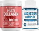 Precyzyjnie optymalne Premium Multi Collagen Powder + Premium Magnezu Complex - Cytrynian magnezu, jabłczan, Relaks mięśniowy - 120 kapsli