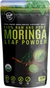 100% Surowy i czysty proszek z liści Moringa. Organic Certified Moringa Leaf. Natural Superfood z esencjonalnymi aminokwasami, przeciwutleniaczami i Omega 3, 8 oz Resealable Bag.
