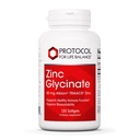 Protokół dla równowagi życia Glicynian cynku 30mg - z Albion Traacs Cynk - Cynk Glycynian Suplement - Wsparcie systemu immunologicznego * - Keto Friendly & Dairy Free - 120 Softgels