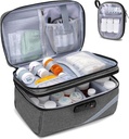 Trunab Medicine Storage Bag z łączonym zamkiem, Lockable Pill Bottle Organizer, Travel Medication Carry Case for Medicine Box, recepta, Witaminy, Suplementy lub Dostawy medyczne