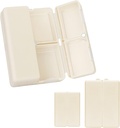FYF 2 szt. Codzienne Pill Organizator, 7 Komory Przenośne Pill Case Travel Pill Organizator, [Projekt składany] Pill Box for Purse Pocket to Hold Vitamins, Cod Liver Oil, Suplementy i Medicination- White