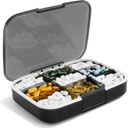 Bardzo duży Pill Organizator Jumbo Medicine Organizer Box z etykiet Pill Case Duża pojemność Przenośny Pill Dispenser Travel Pill Holder Moisture Proof Medication Storage Suplement witaminy Kontener