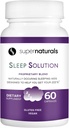 Health Sleep Solution, Suplement Sen dla dorosłych, Magnezu i Melatoniny dla Sen zapewnia naturalne wsparcie snu, Wegan Składniki, Gluten- Free suplement Sen magnezu, 60 Kapsułki
