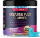 Totaria Kreatywna jednowodzian Gummie dla mężczyzn i kobiet 5000mg Sugar Free PreWorkout Creatyne for Muscle Force, Muscle Builder, Energy Boost, Wegan, Blueberry Flavor, 120 Count