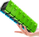 Extra Duży Pill Organizator 2 razy dziennie - XL Pill Box 7 dzień z Big AM / PM Commodities - Pasuje do dużych witamin, suplementy i gumki, do 7 lub 14-dniowego użytku, Color- Kodowane, Senior-friendly, Brak wycieków