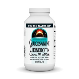 Źródło Naturals Glucozamine Chondroitin Complex with MSM, Promotes Healthy Joints and Connective Tospressions * - 240 Tablets