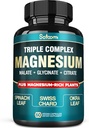 Czysty glicynian magnezu 500 mg kapsułki - Wysoka absorpcja z Triple Magnezu Suplement Complex z glicynianem, jabłkiem, cytratem - Wspomaganie serca, Joint & Brain - 60 Vegan Pills