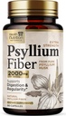 Pyllium Husk kapsułki 1500 mg - Natural Fiber Supplement Pills, Daily Disease, Colon Health, & Regularność Wsparcie, Psylium Husks Powder Caps, Wegan, Non-GMO - 180 Kapsułki wegetariańskie