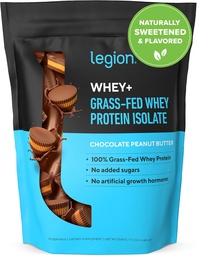 LEGION Serwatka + Izolat z serwatki z krów karmionych trawą - Izolat z białka serwatki w proszku niskokalorycznym, niezmodyfikowany genetycznie, wolny od cukru, laktoza i gluten, wszystkie naturalne białka w proszku dla mężczyzn i kobiet (30 Sług)