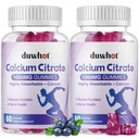 Gummie z cytryną wapniową, Cytrynian wapnia do żucia 1000mg dla kości, mięśni i wsparcia immunologicznego, Ultimate Absorption suplementy wapnia dla kobiet i mężczyzn, Blueberry, 120 żuć