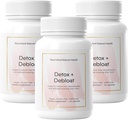 Nourished Natural Detox + Debloat - Milk Thistle & Dandelion Root Vegan Supplement for Women - Bloating Relief & Digestion Support - 180 Capsules
