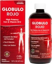Globulo Rojo Żelaza Suplement - Płynny Suplement Dietetyczny z Witaminy Żelaza & B (Vegan) (1 opakowanie)