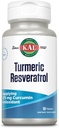 KAL Turmeric Resveratrol Supplement, Wsparcie przeciwutleniające, Dostarczanie 475 mg kurkuminy Turmeric, Heart Health and Joint Health Support, Szybka degradacja, 60- Day Guarantee, 30 Służenie, 30 Tabletki