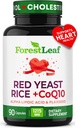 Red Yeast Rice 1215 mg. Kapsułki - Dodatkowa siła Red Rice Yeast z suplementem CoQ10, Plus Alpha kwas lipoinowy i aromat organiczny, Citrynin Free, Wspiera zdrowie układu sercowo-naczyniowego, Non-GMO 90 Veggie Caps