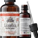 Licorice Tincture, Organic Licorice Extract (Glycyrrhiza Glabra) Suszony korzeń, Herbal Supplement, Non-GMO in Cold- Pressed Organic Vegetable Glycerin 2 oz, 670 mg