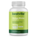 BESTVITE Ginkgo Biloba 120mg (240 kapsułek) - bez stearynianów - Non GMO - Gluten Free - standaryzowane do 24% Ginkgo Flavone Glikozydy