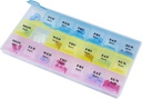 Cotygodniowy Pill Organizator - 21 Planiści Pigułki dla Pigułki Witaminy & Medykacja, 3 Times- a- Day Medication Reminder Pudełka, Łatwy do czytania i podróży Przyjazny